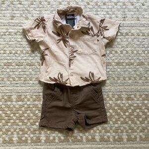 12 Month Summer Outfit - Quad Seven Hawaiian Shirt and Shorts